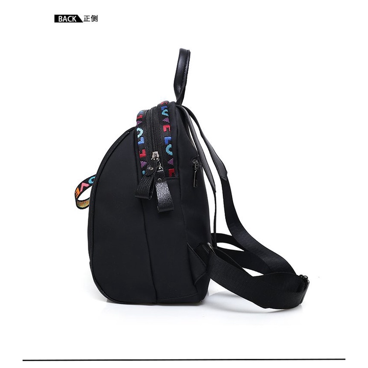 Tas Ransel Wanita Motif Love Fashion Style Korea Kasual Tas Punggung Sekolah Kerja Backpack Cewek Import Kulit PU Azgalery T237