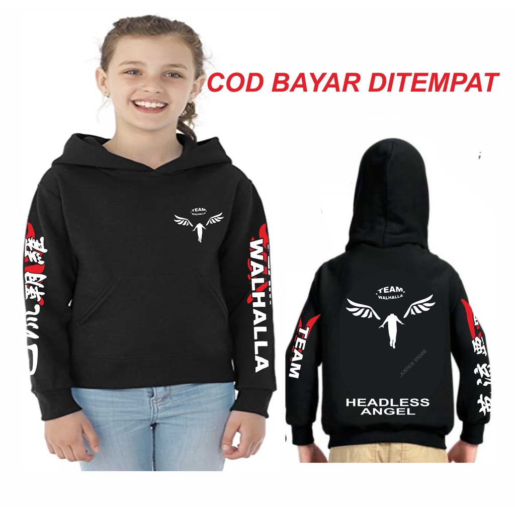 Jaket Mikey Anak Perempuan Tokyo Revengers - Jaket Sweater Tokyo Manji Valhalla Mikey