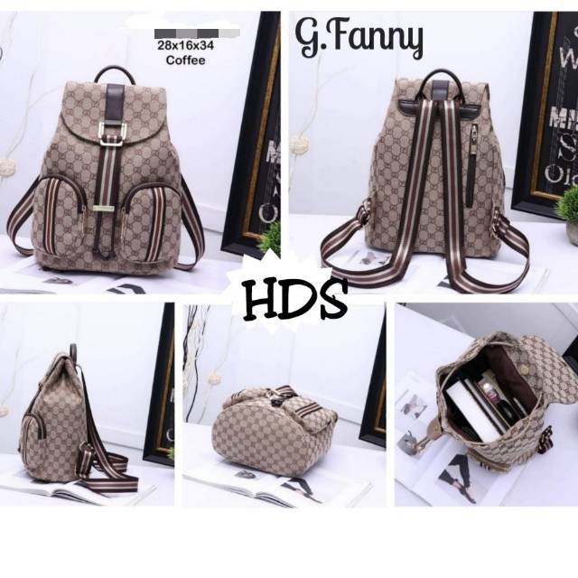 Backpack Gucci Fanny Tas Fashion Wanita Tas Ransel Cantik Murah Tas Gendong Cewek Murah Tas Kerja