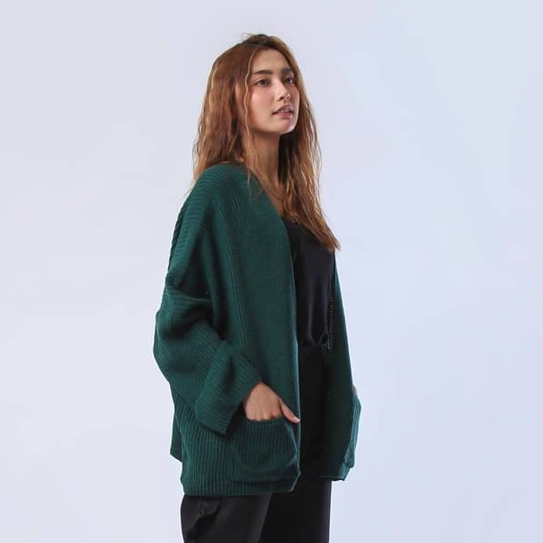 Original Diaz cardy big size jumbo fit L to XXXL real pic 1000% Bahan Rajut Tebal lembut Berkualitas-emerald
