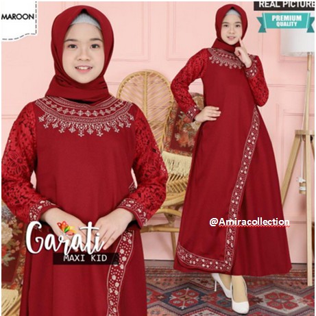 Maxi Dress Anak Remaja Terbaru Kekinian Terlaris Umur 12 13 14 Tahun Baju Lebaran anak Remaja Muslim