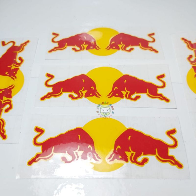 cutting stiker stiker redbull stiker logo banteng sticker red bull kecil