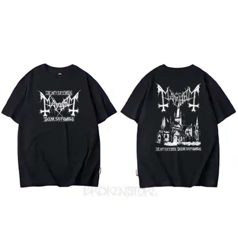 Kaos T-shirt Band Mayhem demysteriis dom sathanas original