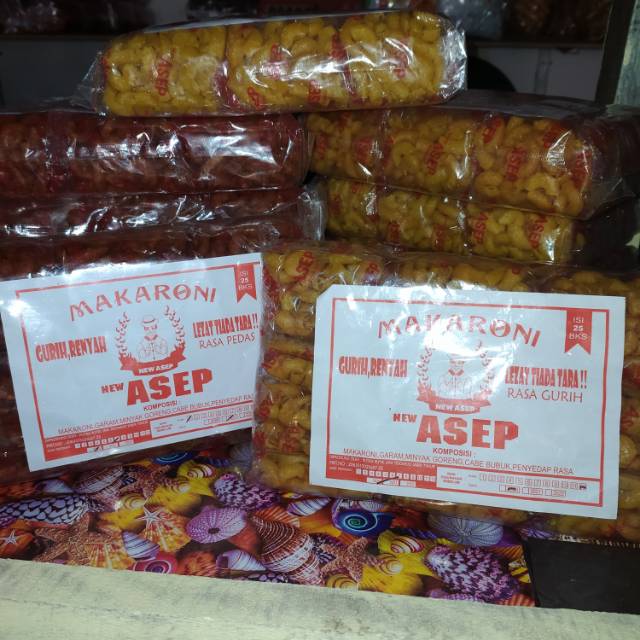 

Makaroni Seblak New Asep - Makaroni Pedas Asin Kang Asep Isi 25