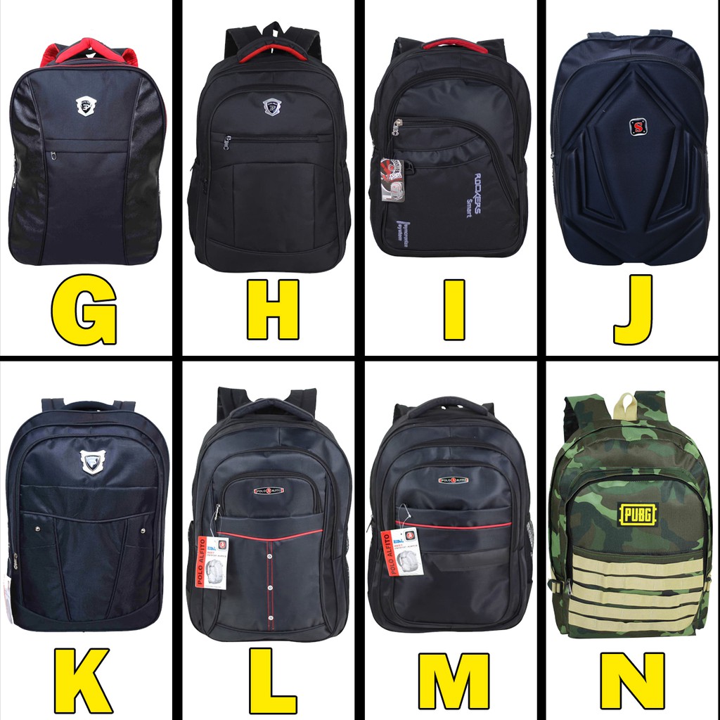 SERBA 50 RIBU Polo A Tas Gendong  Sekolah SMP SMA Cewek Cowok Ransel Laptop Kuat Murah Backpack Simpel