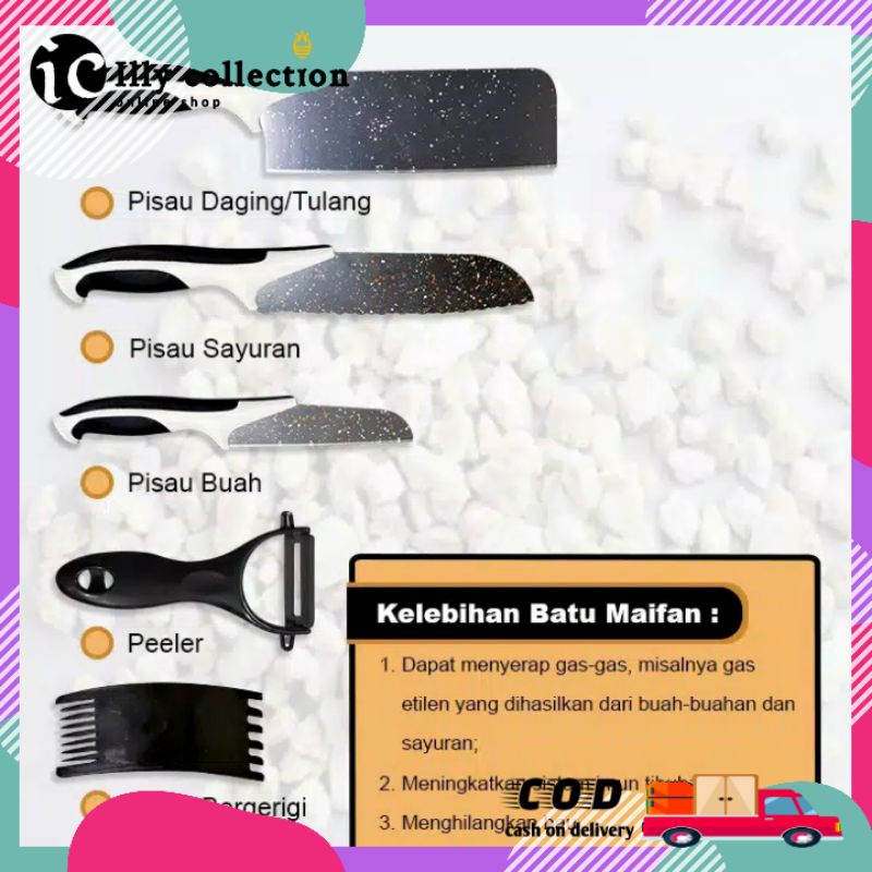 Pisau Set Dapur Isi 5 Pcs + Peeler