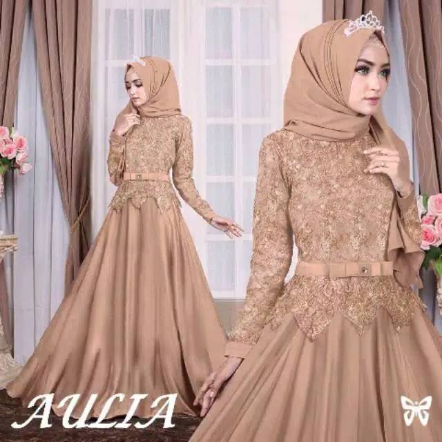 Aulia maxi Jersey premium kombinasi brokat