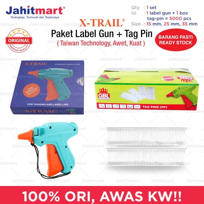 

[BISA COD] PAKET TEMBAKAN TAG GUN "X-TRAIL" + ISI 5.000 PCS TAG PIN (ARROW PIN)