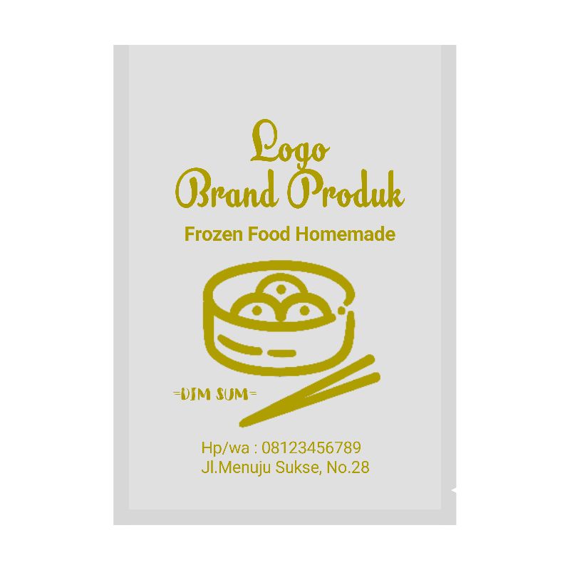Kemasan Makanan Plastik Vacuum Frozen Food Custom Sablon 1 Warna 100pcs