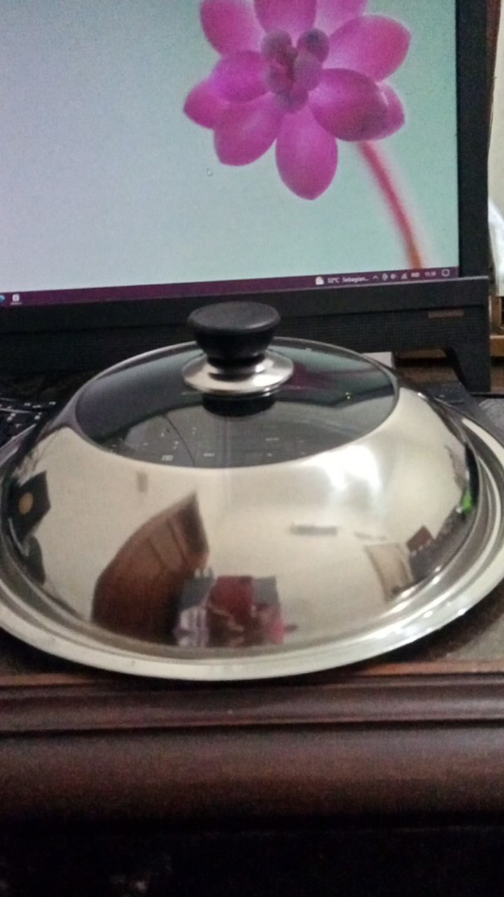 Tutup Panci Wajan Penutup Kuali Pentol Knop Handle Penggorengan Wok Pan Stainless Steel Anti Panas