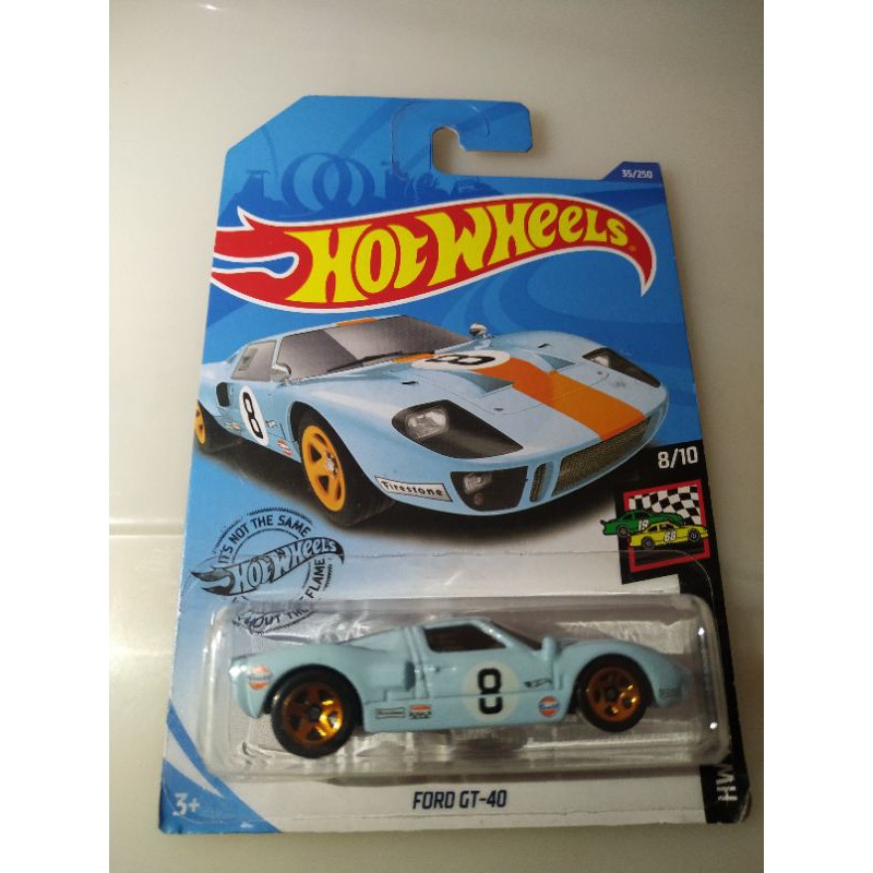 hotwheels ford GT40 tampo gulf series no ths bukan ban karet blister card