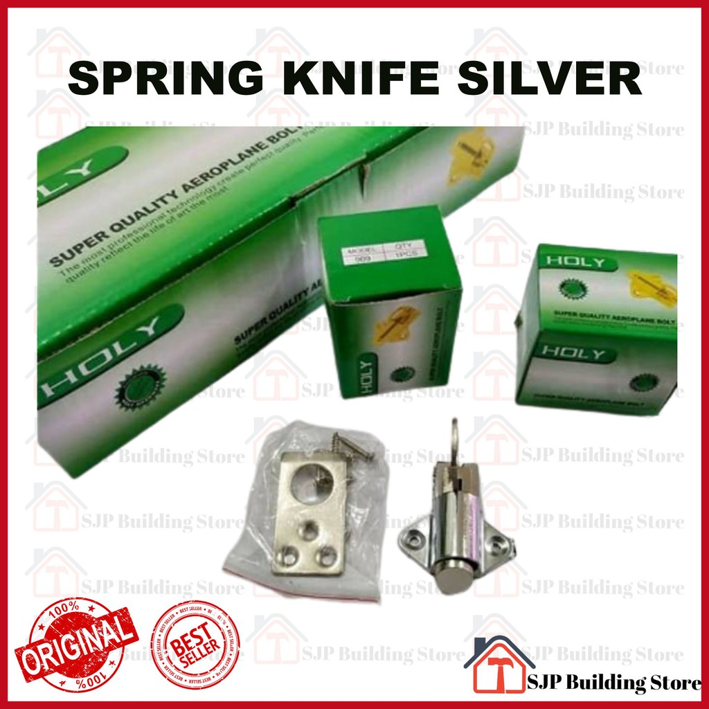 Spring Knip Silver l Slot Jendela Kodok l Grendel l Knife l Tip Top