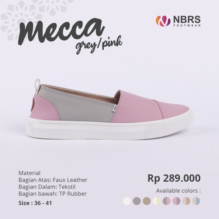 Nibras Footwear Sepatu MECCA wanita Casual kekinian ootd polos