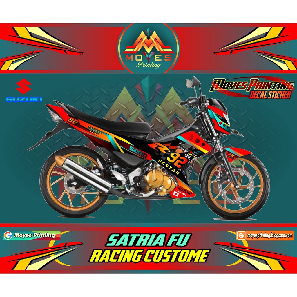 Sticker Motor Satria Fu Decal Suzuki Satria Fu Striping Satria Fu