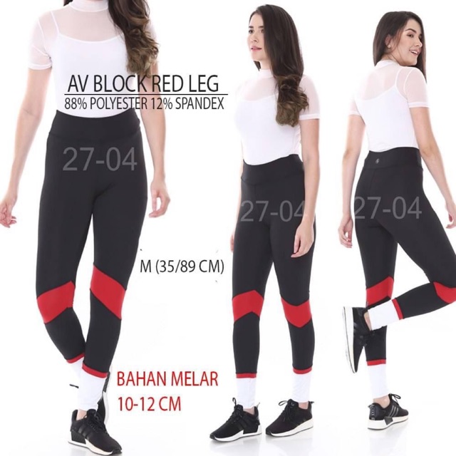  Celana  legging  wanita sporty olahraga branded ADRIENNE 