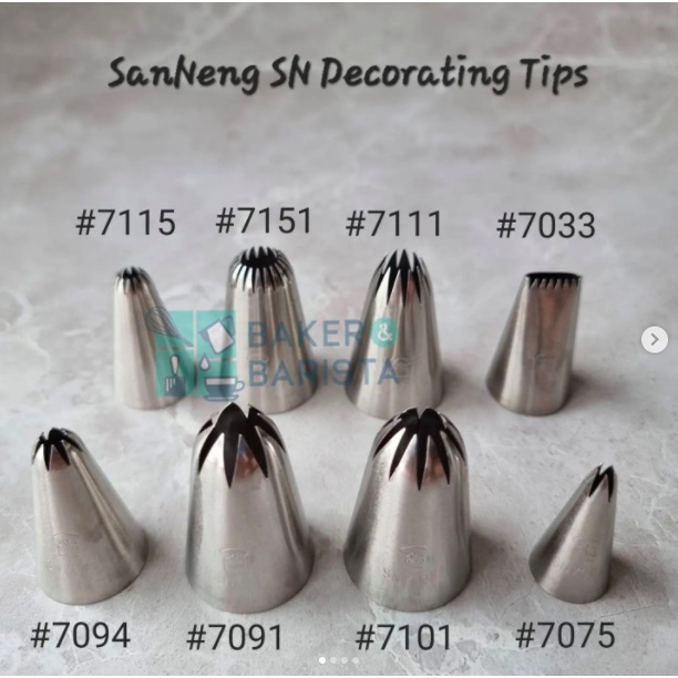 sanneng decorating tips spuit SN san neng original 7115 7151 7111 7033 7094 7091 7101 7075 7061 7063