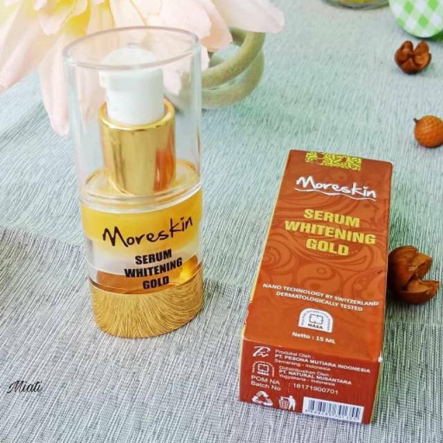 Moreskin Serum Whitening Gold Serum Pemutih Wajah dan Pencerah Wajah