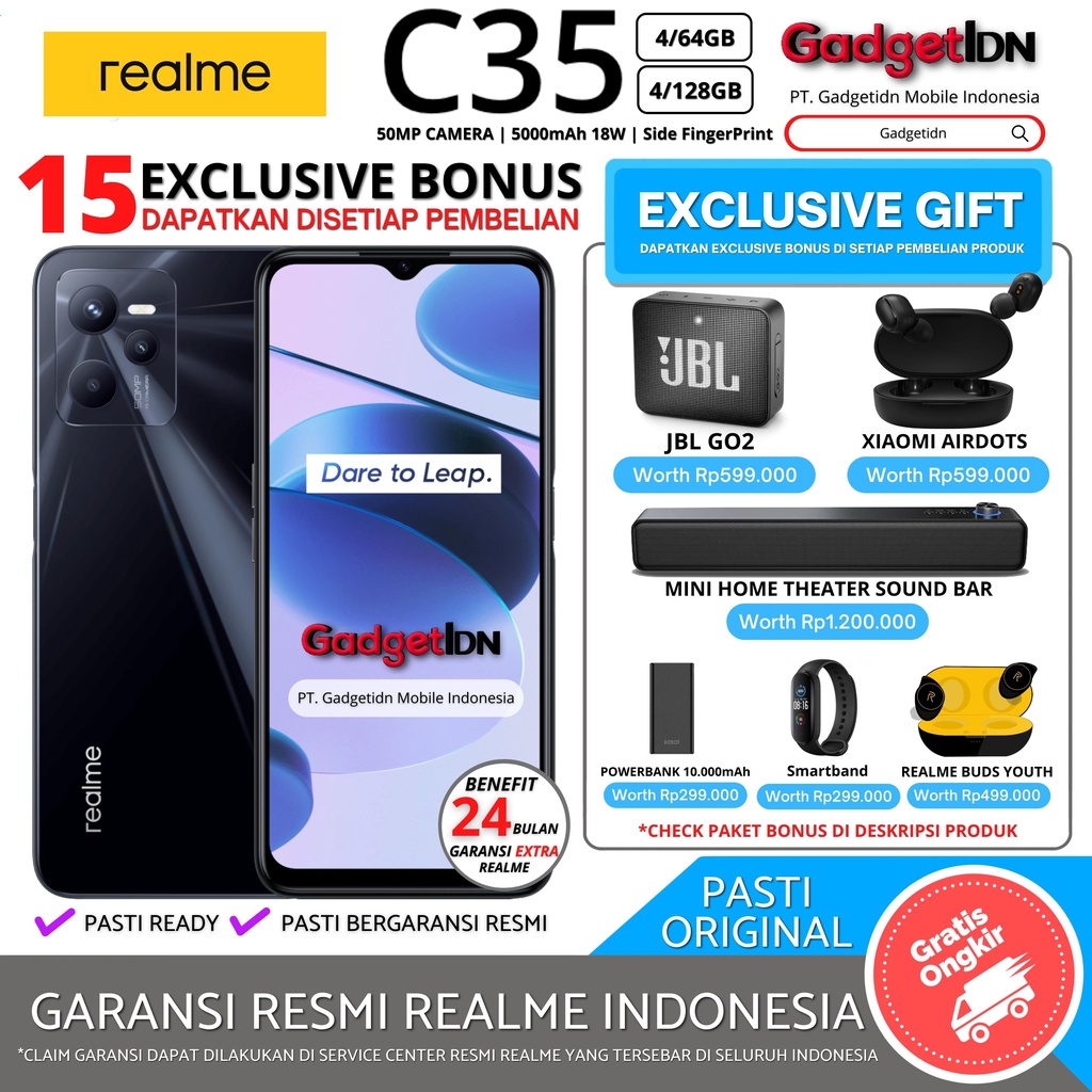 REALME C35 C 35 4/64GB &amp; 4/128GB GARANSI RESMI