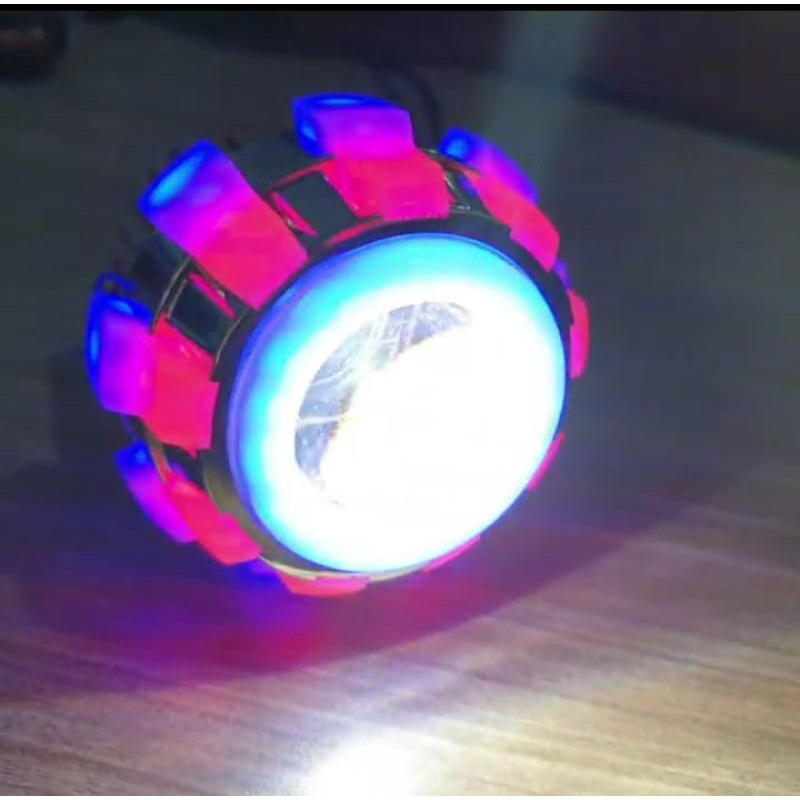 Lampu LED Projie Depan Ukuran 3.5 Inch Model Ubur-Ubur Biasa Rainbow