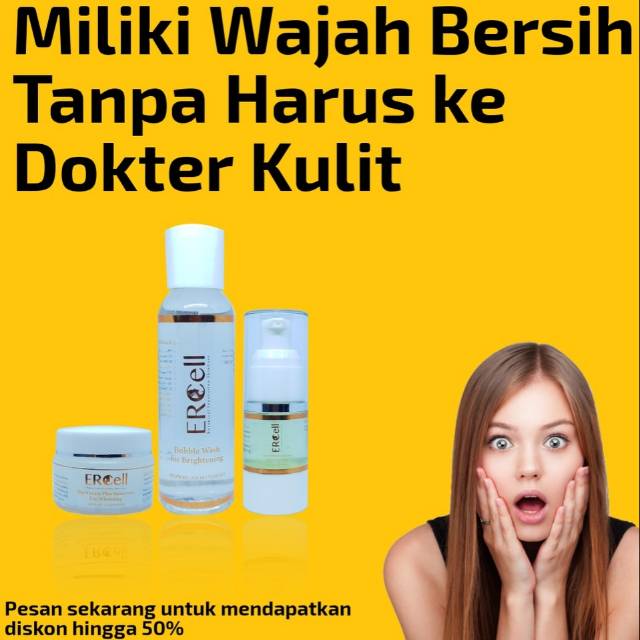 PAKET LENGKAP ERCell (Pembersih dan pemutih wajah)