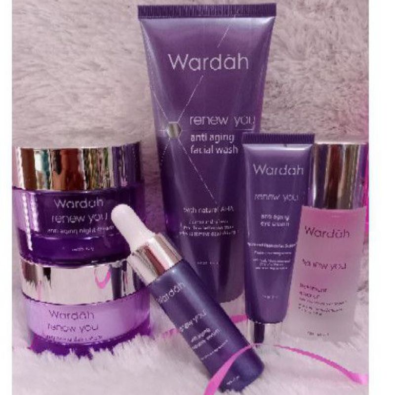 Paket pencerah wajah paket penghilang flek  Wardah RENEW you