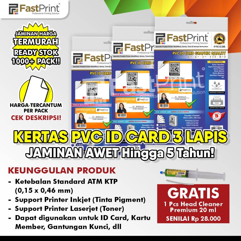 

Lembaran PVC Bahan ID Card Blank A4 Isi 5 Set Termurah Fast Print