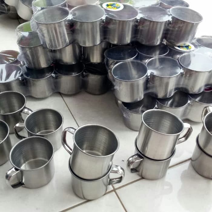 Gelas Stainless / Mug Stainless / Cangkir Stainless mini Diameter 6 cm