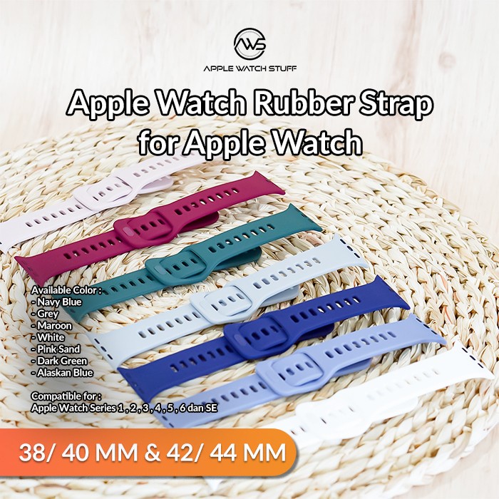 Apple Watch Rubber Strap for Apple Watch SE 1 2 3 4 5 6 7 8 9 Ultra