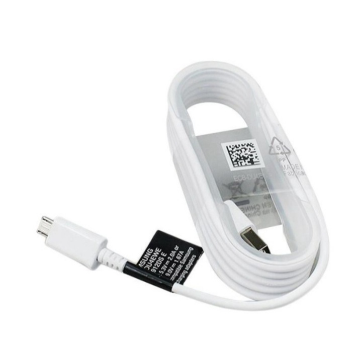 Kabel Data Samsung Fast Charging Note4/note5 2Amper Putih Micro USB 1.3 Meter