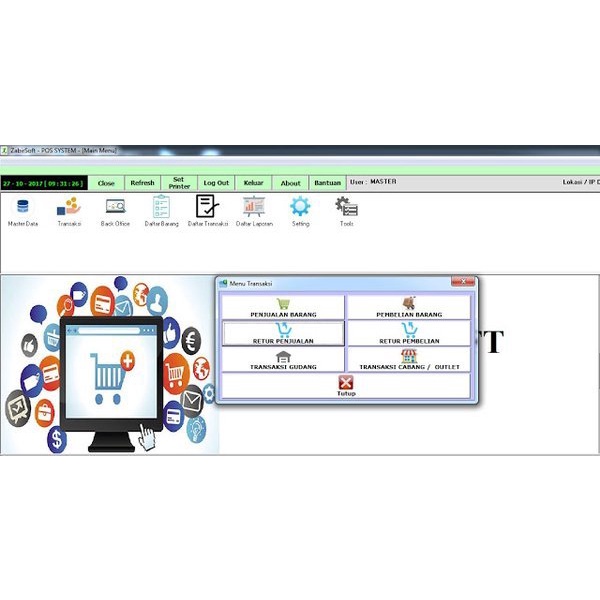 Software Aplikasi Penjualan Retail Pos System vPROMO
