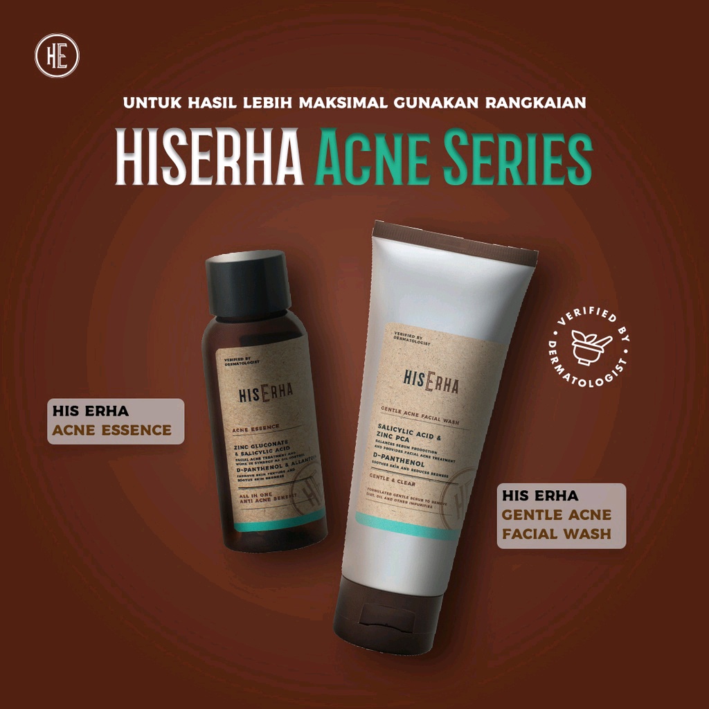 HIS ERHA acne series / paket perawatan kulit pria berjerawat