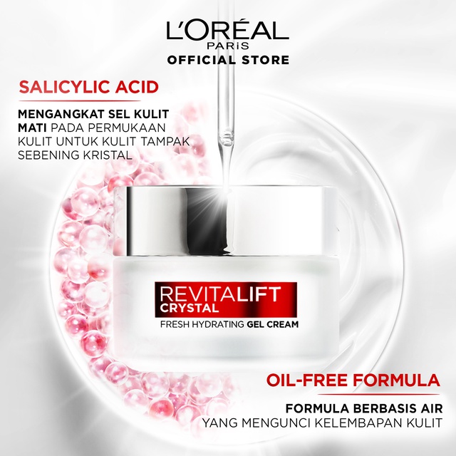 LOreal Paris Revitalift Crystal Gel Cream (untuk kulit tampak sebening kristal) - Skin Care