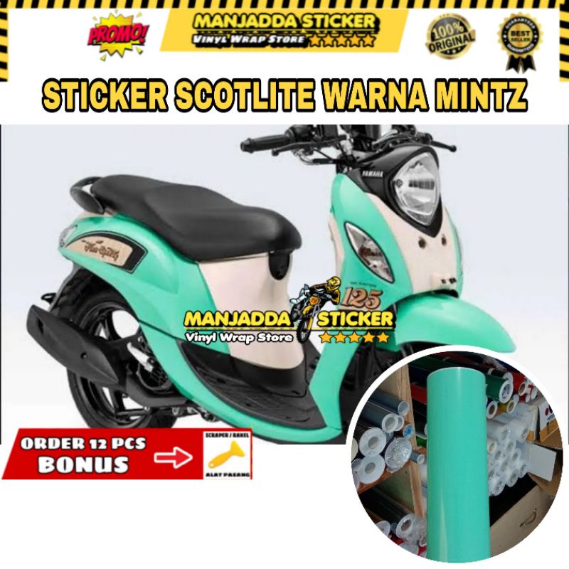 Stiker Skotlet Motor / Sticker Skotlet Motor Warna Mintz