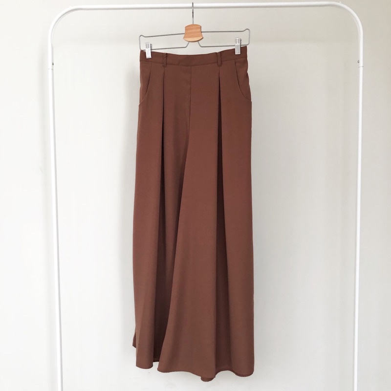 Skipper Blouse + Widepants (dijual terpisah)-Widepants brownie