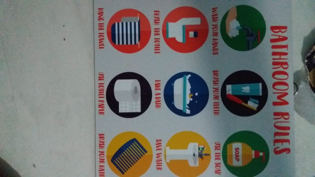 Bathroom Rules - Dekorasi Dinding Kamar Mandi Poster Kayu Pajangan Dinding Kamar Mandi Wall Decor