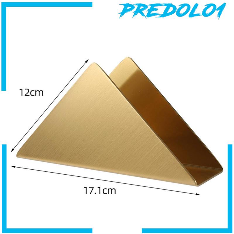 [PREDOLO1] Triangle Napkin Holder Organizer Container Paper for Car Dining Living Room Gold