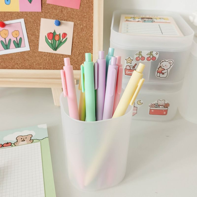 

SN125 Tempat Pensil Pulpen Transparant Doff / Tempat Pensil Aesthetic / Organizer Aesthetic