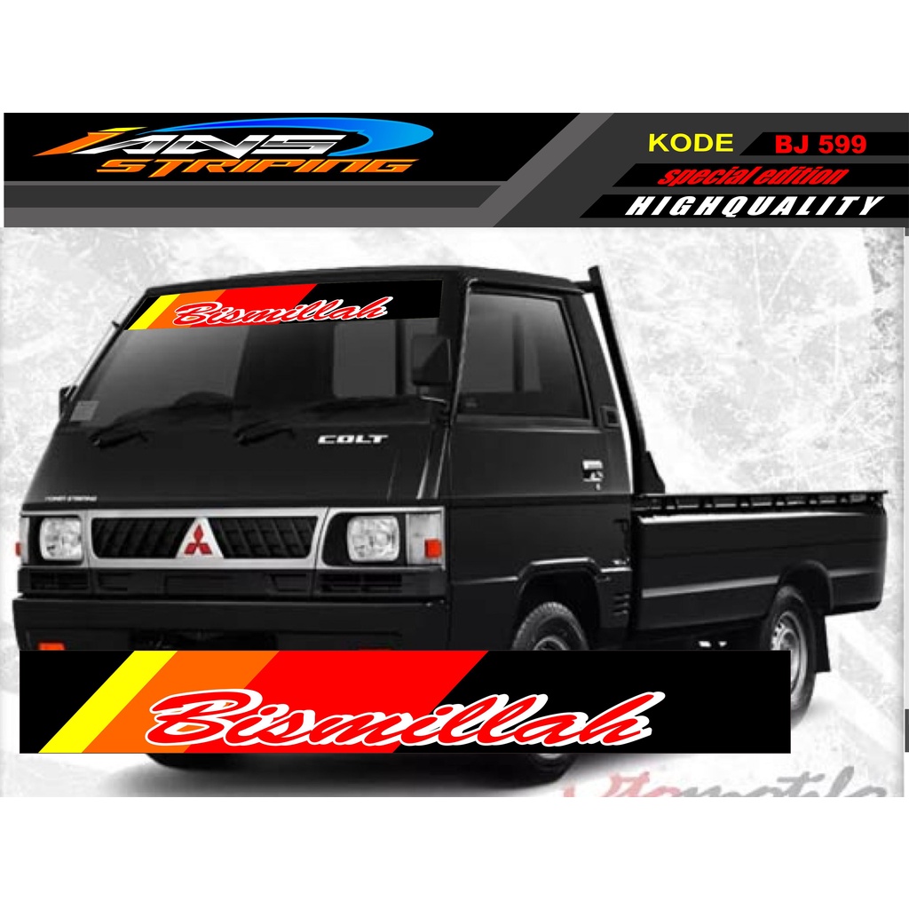 STIKER KACA DEPAN MOBIL L300 / GRANDMAX / PICK UP / CARRY / STIKER KACA DEPAN MOBIL PICK UP / DECAL STIKER PICK UP BJ599