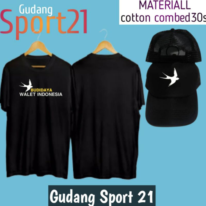 kaos baju budidaya walet INDONESIA fre topi kaos bubidaya walet INDONESIA