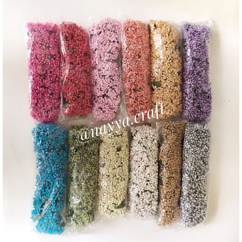 Putik gula putik bunga putik sari buket kelopak bunga core inti korsase grosir per pack 12 Ikat