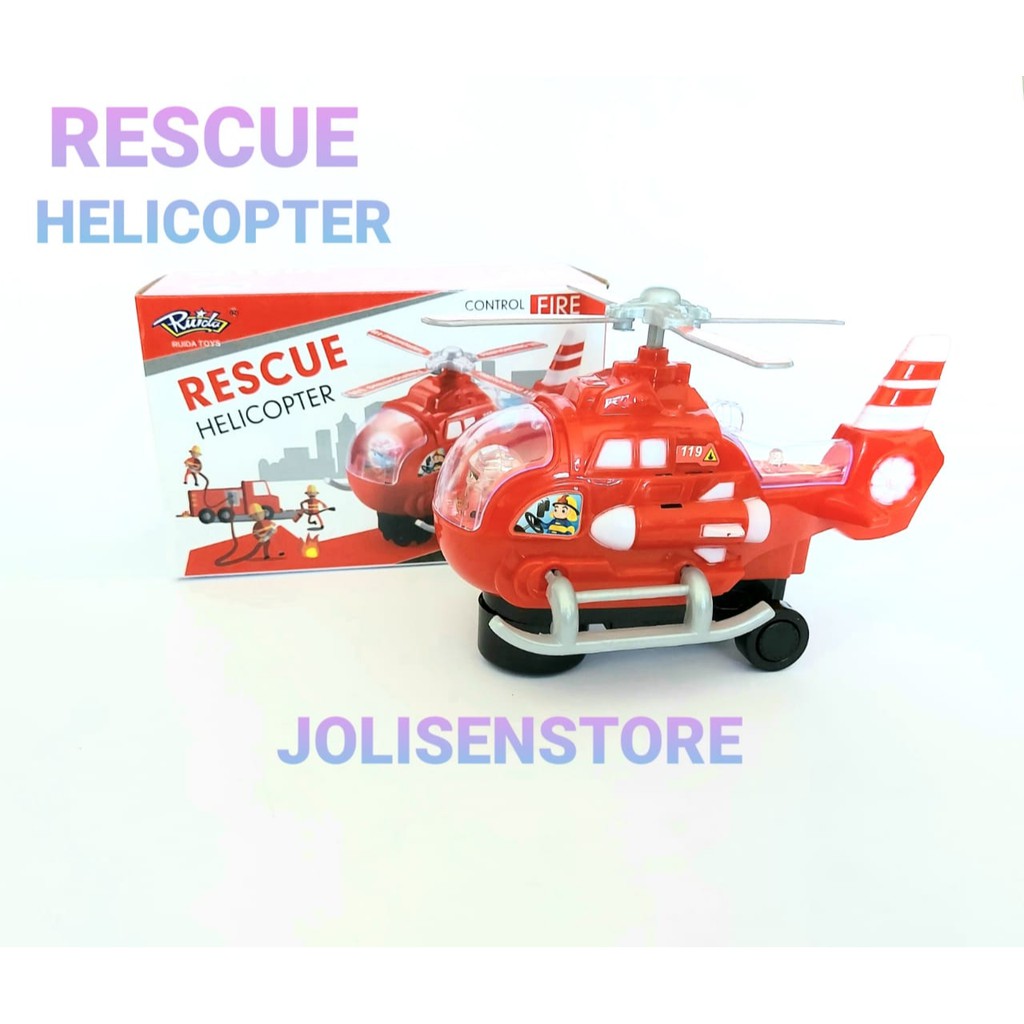 HELICOPTER RESCUE/ Helikopter mainan/ Helikopter nyala / Mainan anak laki laki/ Mainan anak cowok