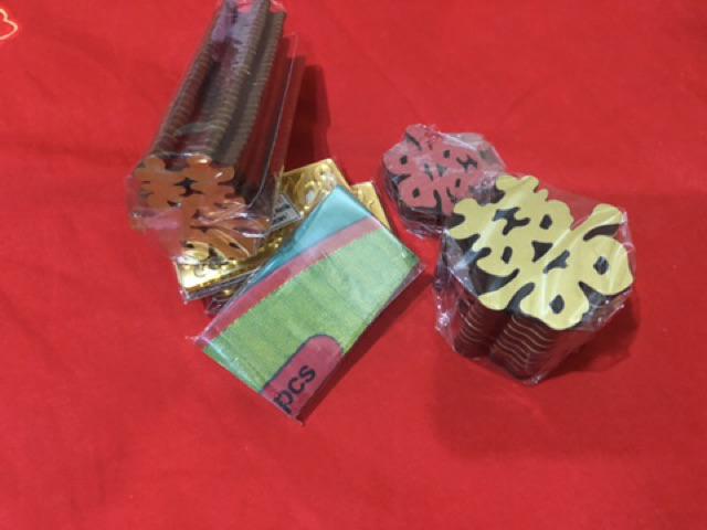 Rs Shuangxi Bulat 5cm Mdf + Duplex Emas / Merah Laser Cutting