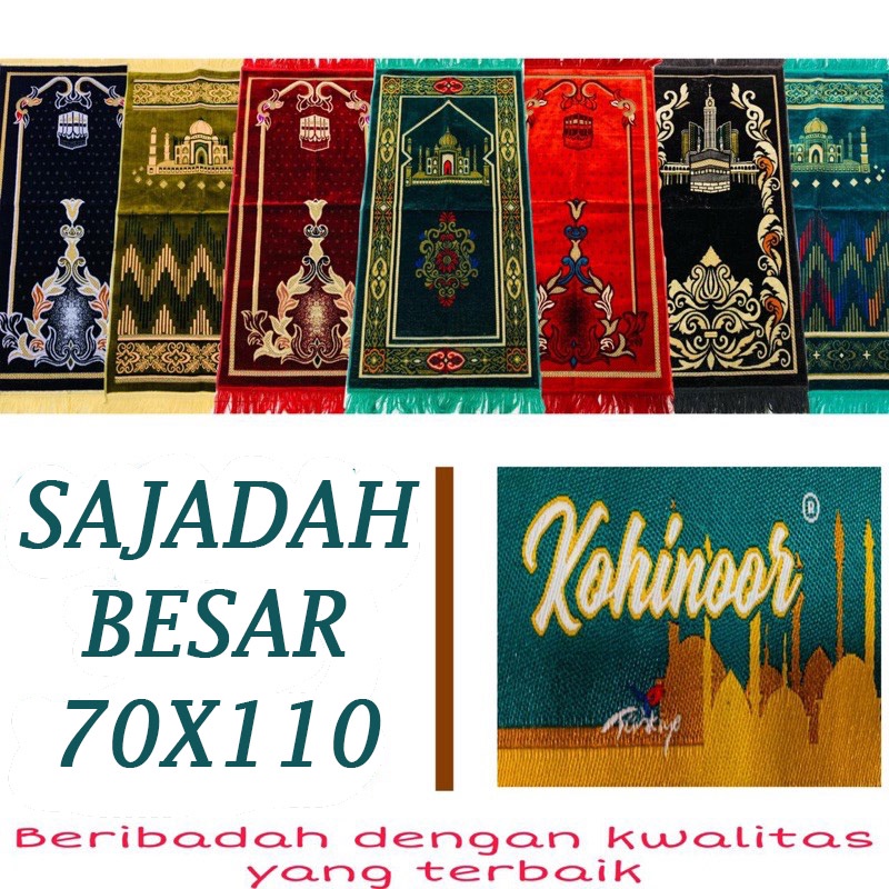 SAJADAH KOHINOOR BESAR uk.70X110 - SAJADAH TURKEY BULU EMPUK