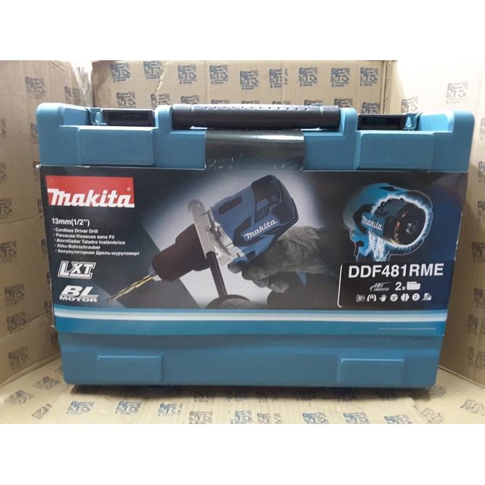 Mesin Bor Cordless Baterai Drill Waterproof 13mm Makita DDF 481 ORIGINAL -