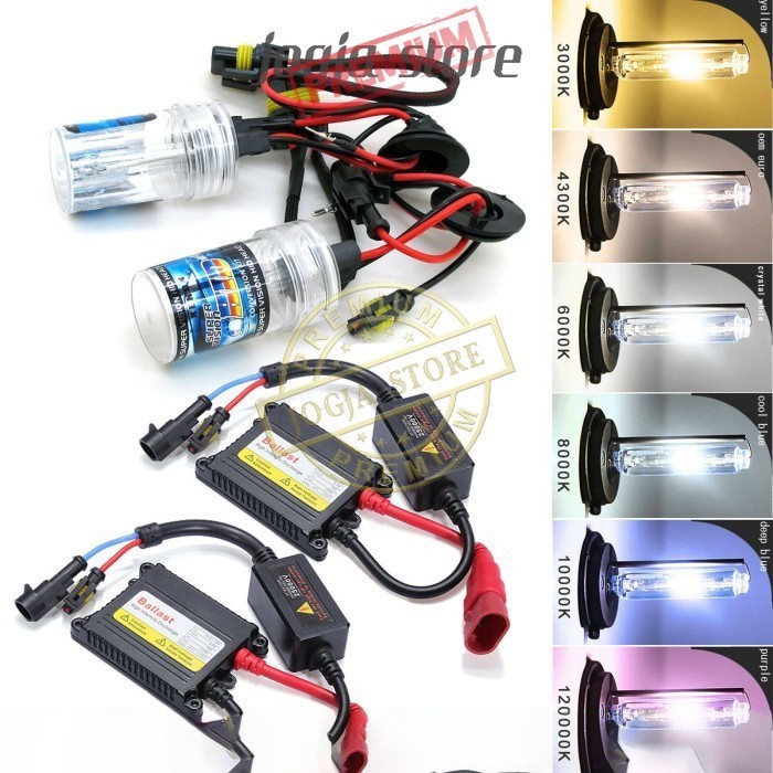 Lampu Mobil HID Headlight H4 H7 H1 H11 HB4 Lampu Utama Xenon 6000K 35W 55W