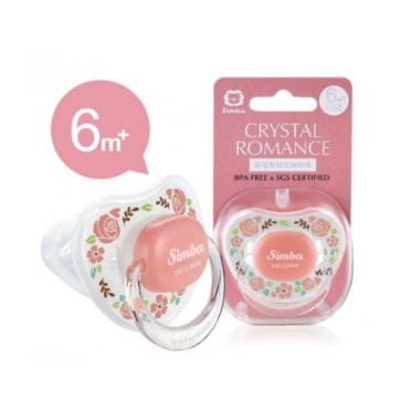 Simba Crystal Pacifier Rose 6+m 18121