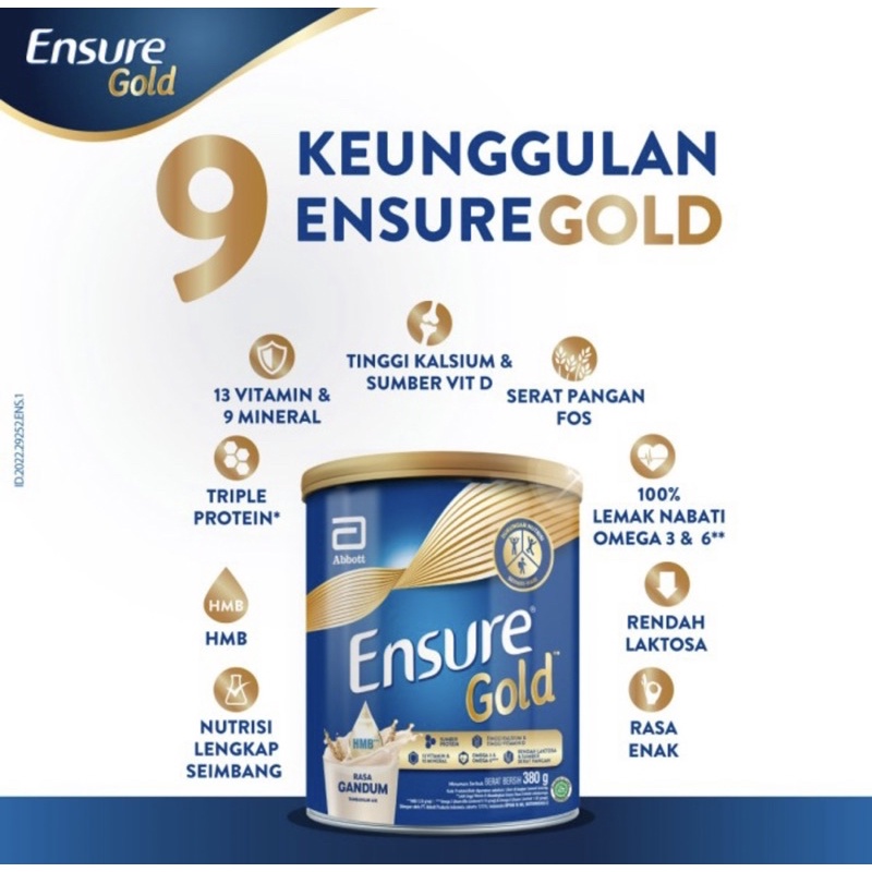 Ensure gold gandum 380 gram ( susu nutrisi lengkap kesehatan )