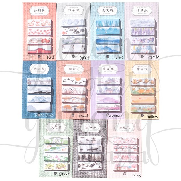 

Sticky Notes Flowers Classic Painting House Unik Memo DIY Scrapbook GH 301039