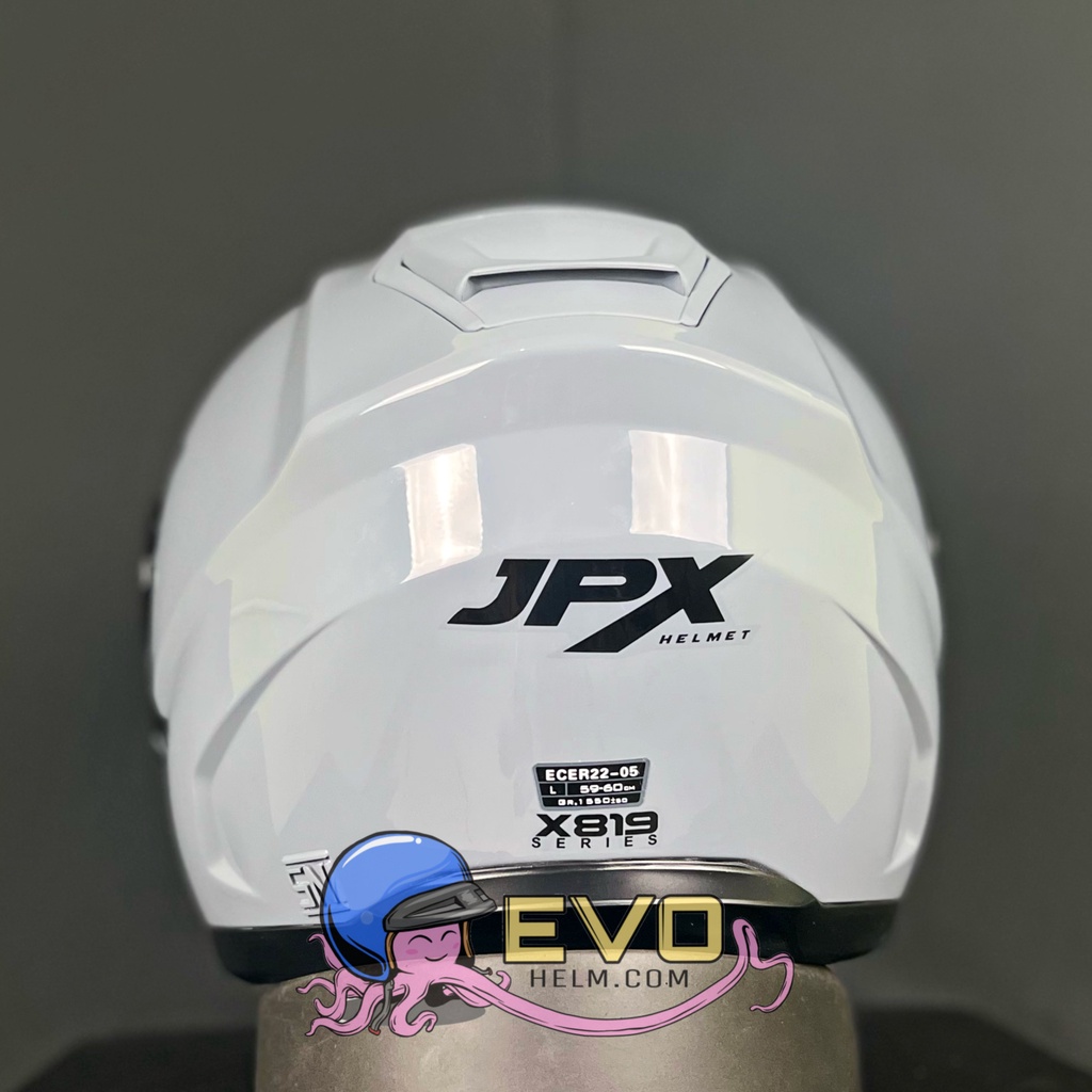 HELM JPX X-819 SOLID GREY ORIGINAL ( ONGKIR 2KG ) - JPX 819 GREY HELM FULL FACE ORIGINAL JPX