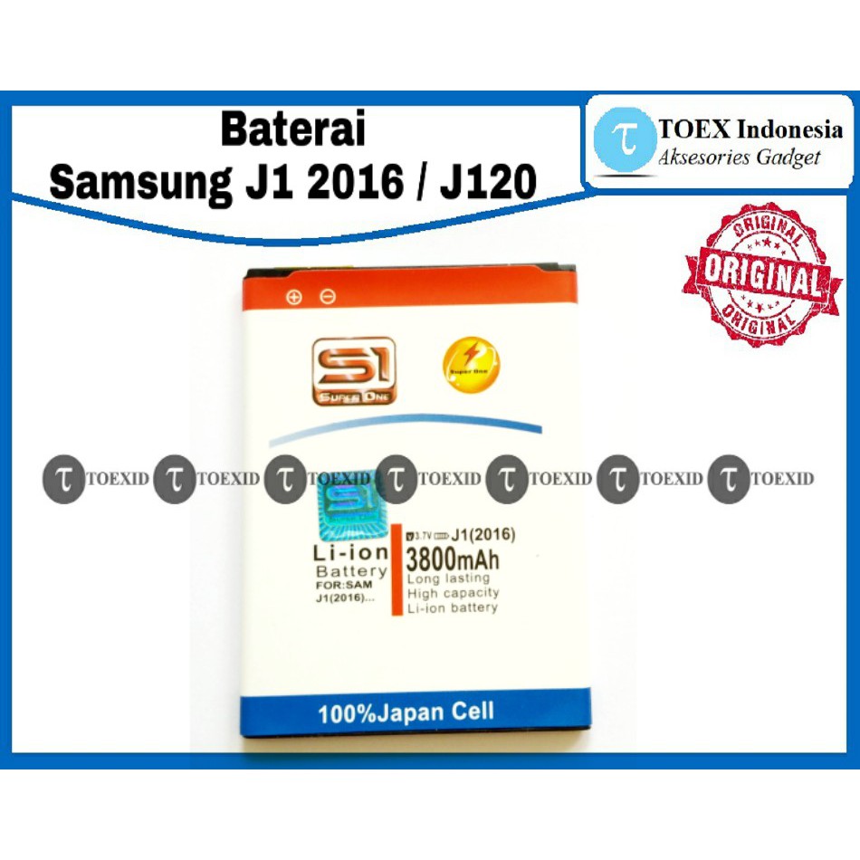 Baterai Samsung J1 2016 J120 - Batre Batrai Double Power IC - Super One Original